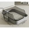 Semi Covered Cat Litter Box Plastic Anti Tracking Pet Toilet with Removable Scoop for Odor Control