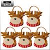 1-10PCS Christmas Felt Candy Bags Cartoon Apple Pouch Santa Sack Kids Gift Packaging Bag Xmas Tree Holiday Decoration