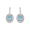 18K Gold Natural Amethyst Citrine Stud Earrings Light Luxury Premium Jewelry