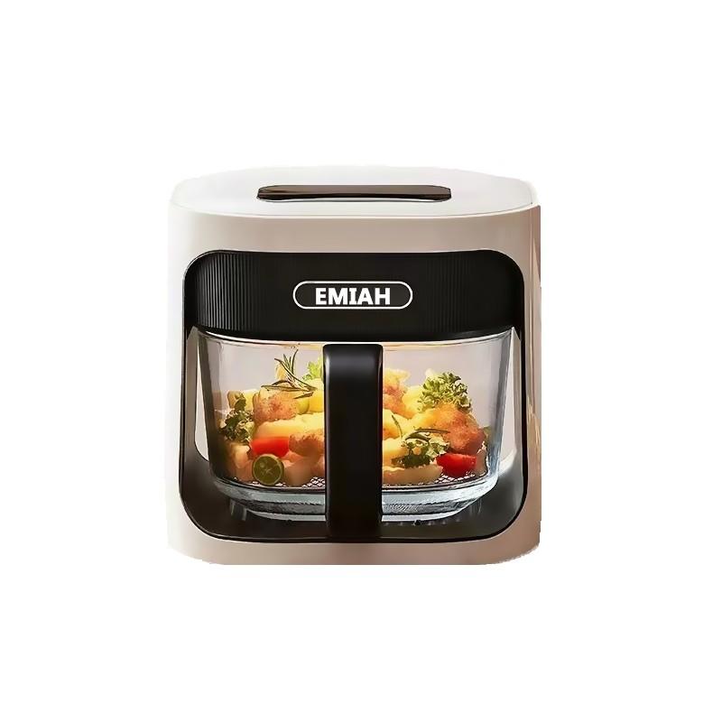 6L Large Capacity LED Digital Touch Screen Electric Fryer Multi-function Visible Window Air Fryer Kitchen Cooking Appliance