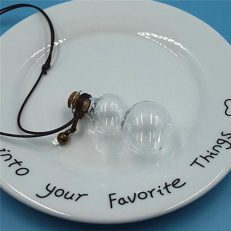 Dried Flower Essential Oil Car Pendant - High Borosilicate Glass Ball with Cork