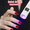 Rechargeable Mini Uv Led Nail Lamp With Smart Display Portable Fast-Drying Nail Dryer Stand For Manicure Removable Desk Uv Light