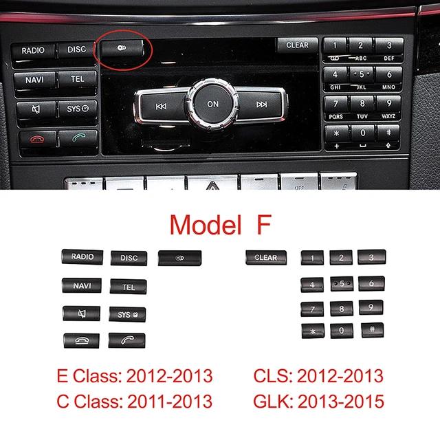 Car Central Control CD Panel Button Decorative Patch Trim Stickers ABS For Mercedes Benz C/E Class W204 W212 GLK CLS 2012-2013