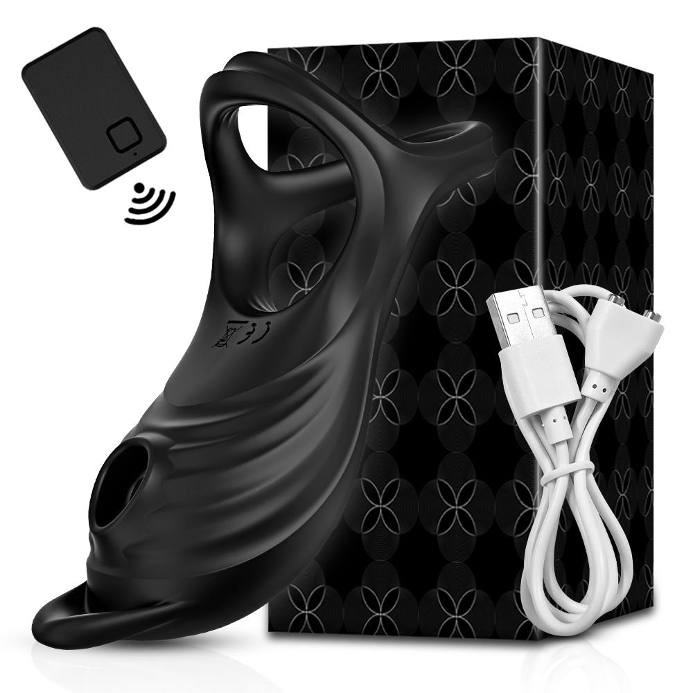 Sucking Vibrating Cock Ring for Men Remote Control Penis Ring Ejaculation Delay Clitoris Sucker Stimulation Sex Toy for Couples