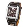 Square Watch Men Leather Strap Waterproof Analog Display Fashion Quartz Watch Casual Men's Accessories - Birthday Christmas Valentine's Day Gift