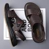 Fashion Summer New Men Sandals Black Brown Leisure Comfortable Dual-purpose High-end Beach Shoes Men Driving Travel Sandals Size 38-47