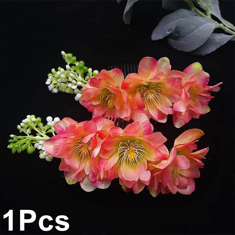 1pc Accessories Hair Side Flower Floral Hair Comb Retro Simulated Bridal Holiday Design