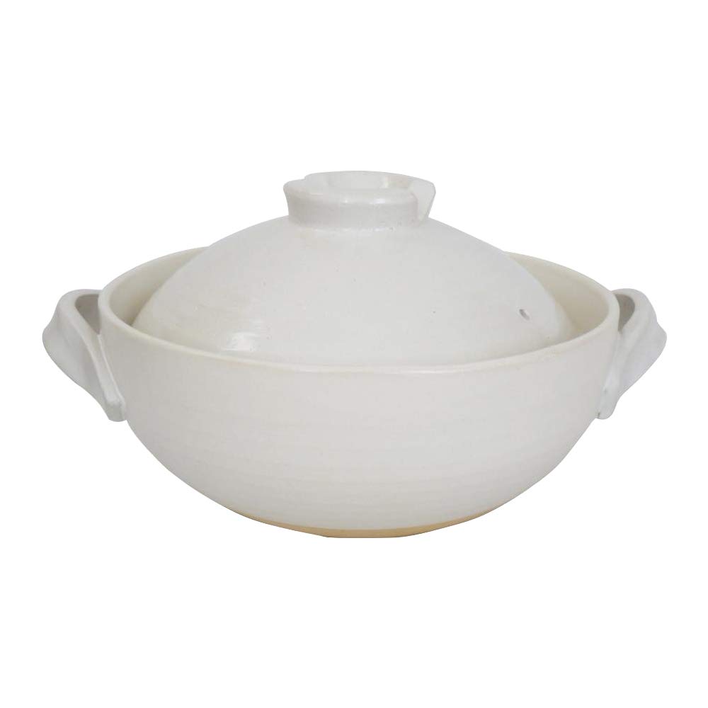 Maehata Heat-Resistant Series No. 8 Earthenware Pot (White Glaze) 52428