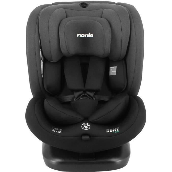NANIA DUNE Isofix Car Seat, Group 0/1/2/3, from 0 To 10 Years, 0-36 Kg, 40-150 Cm, R 129 – Adjustable Headrest - Reclinable - Swivelling -