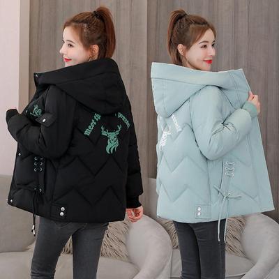 Baumwolljacke Damen Kurze warme Winterjacke Lose dickere, mit Baumwolle gefütterte Jacke