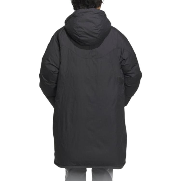 Adidas FW24 FUSTL P DJK LON Water-Resistant Long Warm Sports Casual Hooded Down Jacket Men Jacket Carbon-Black JM6176