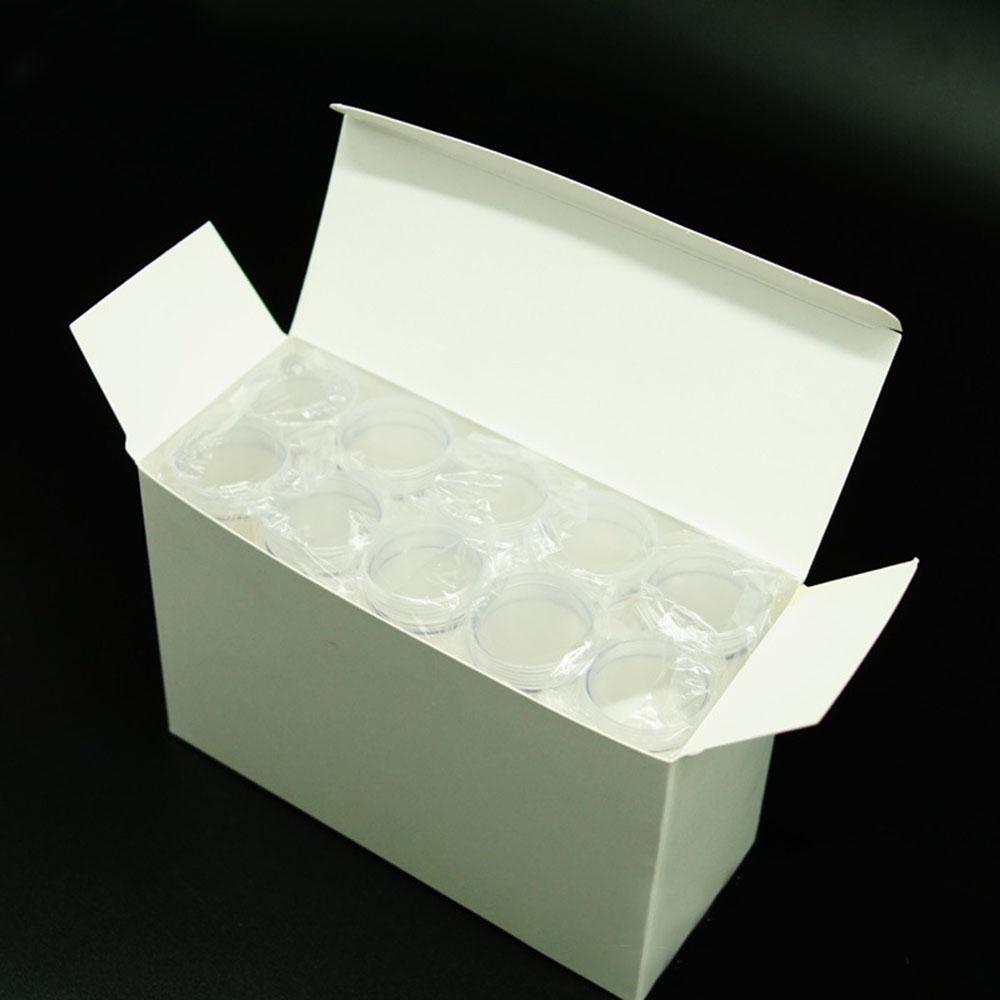 10 Pack Clear Plastic Coin Tube Holders with 21mm Diameter Capacity Shockproof Sponge Pads and Airtight Seal for Protection