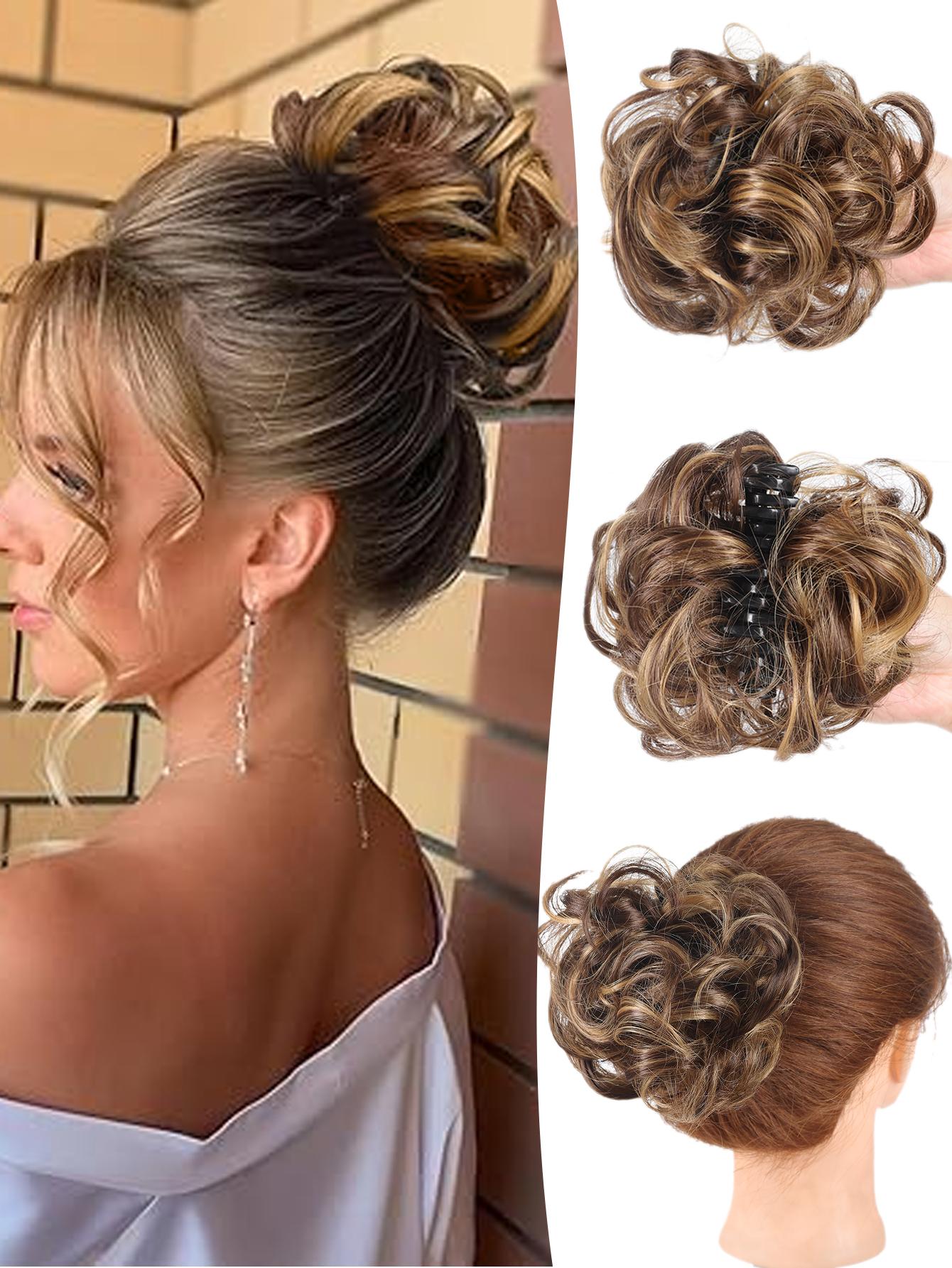 

Синтетический шиньон, небрежный пучок, зажим для волос, волнистые вьющиеся волосы, пучок, хвост, накладные волосы, резинка для волос для женщин