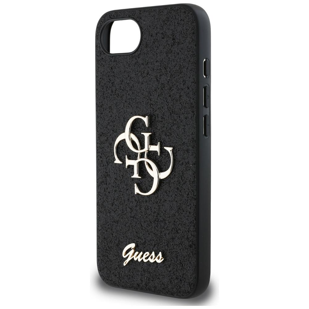 Etui do iPhone 16e Guess Fixed Glitter Czarny
