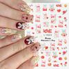 Nail Art Stickers Valentine's Day Bear Rabbit Cat Love Lips 3D Adhesive Nail Stickers