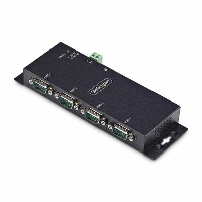 Seri'den Ethernet'e Adaptör - StarTech - 4 Port - DB9 - TAA - ESD Koruması