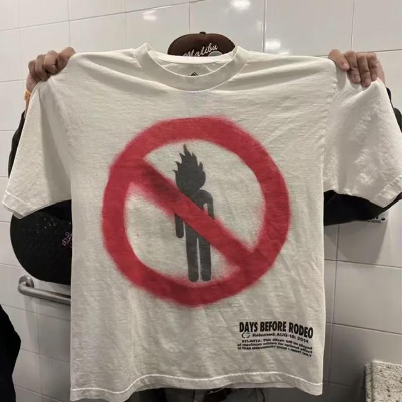 Travis Scott FW24 English Print Crew Neck Unisex T-Shirt