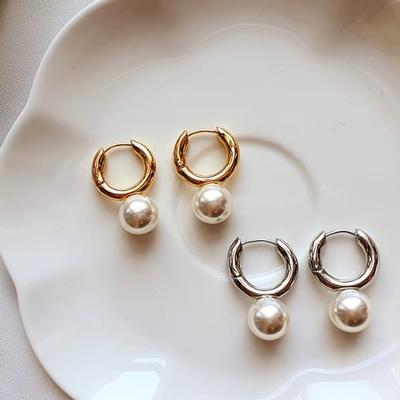 Women's Daily Siloin Pearl Freshwater Earrings