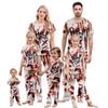 Bedrucktes Süßes Familien-Set Pyjamas Hauskleidung Familie Kurzarm-Oberteil Hose Set