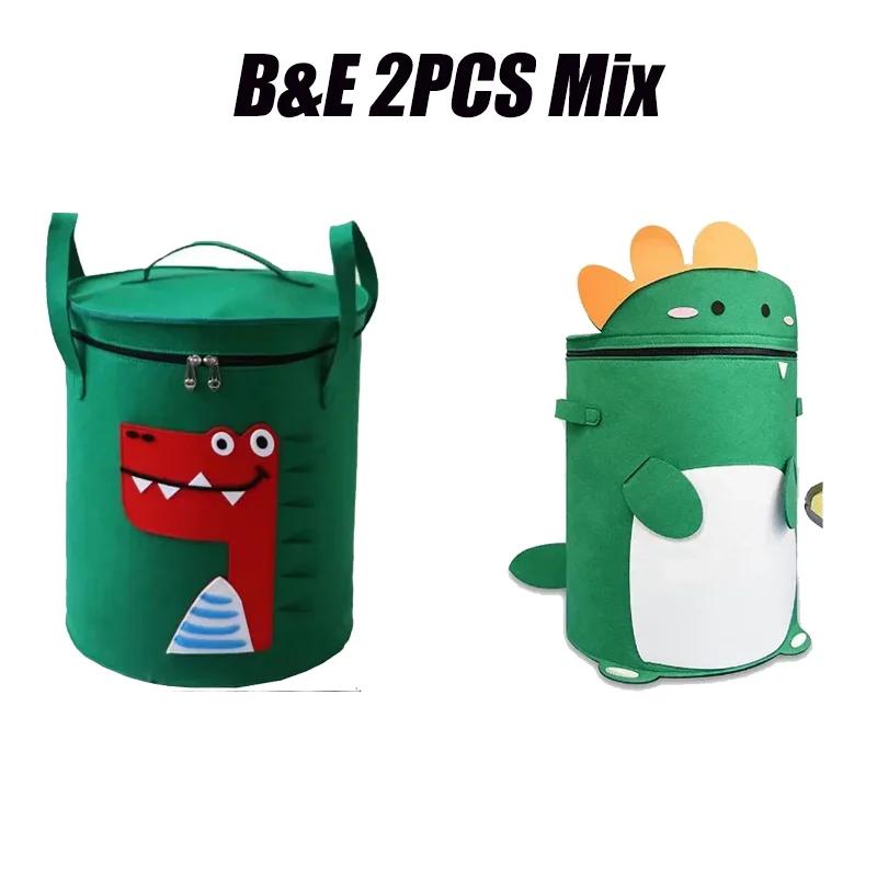Children Toys Storage Basket Foldable Household Laundry Bag Cute Linen Bucket Cartoon Print Clothes Organizer Baskets With Lid