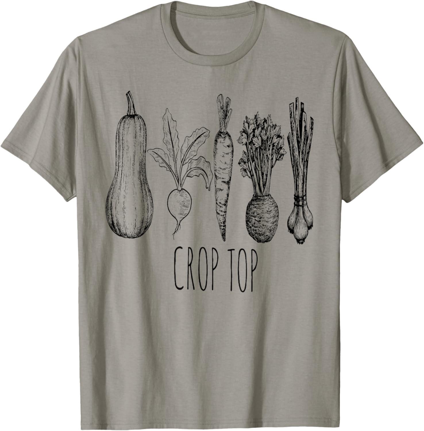Crop Top Funny Gardening Pun Vegetable Garden Farmer Foodie T-Shirt S разноцветный