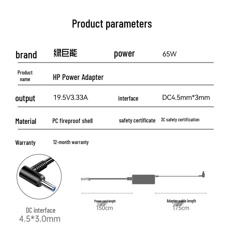 Llano 65W Universal HP Laptop Charger