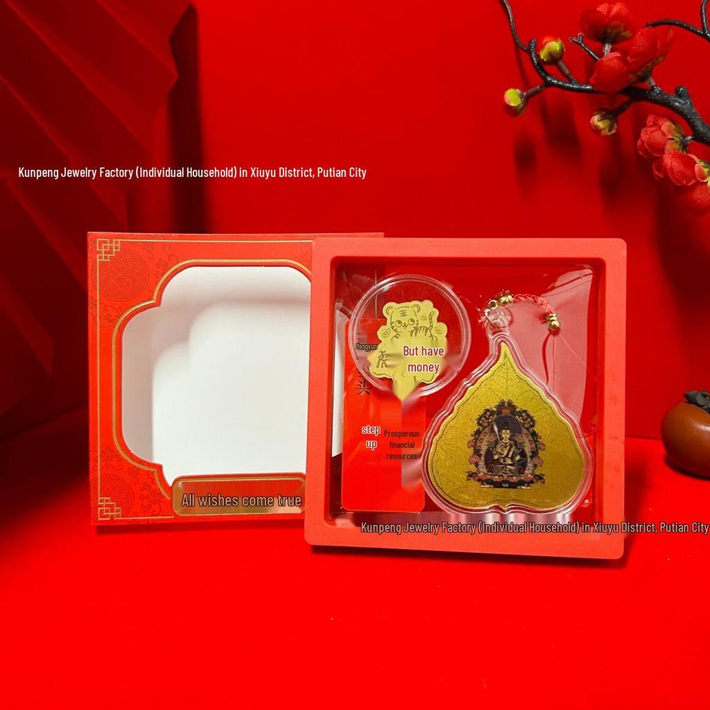 999 Pure Gold Zodiac Guardian Phone Sticker - Colorful Zodiac Buddha Scenic Gift