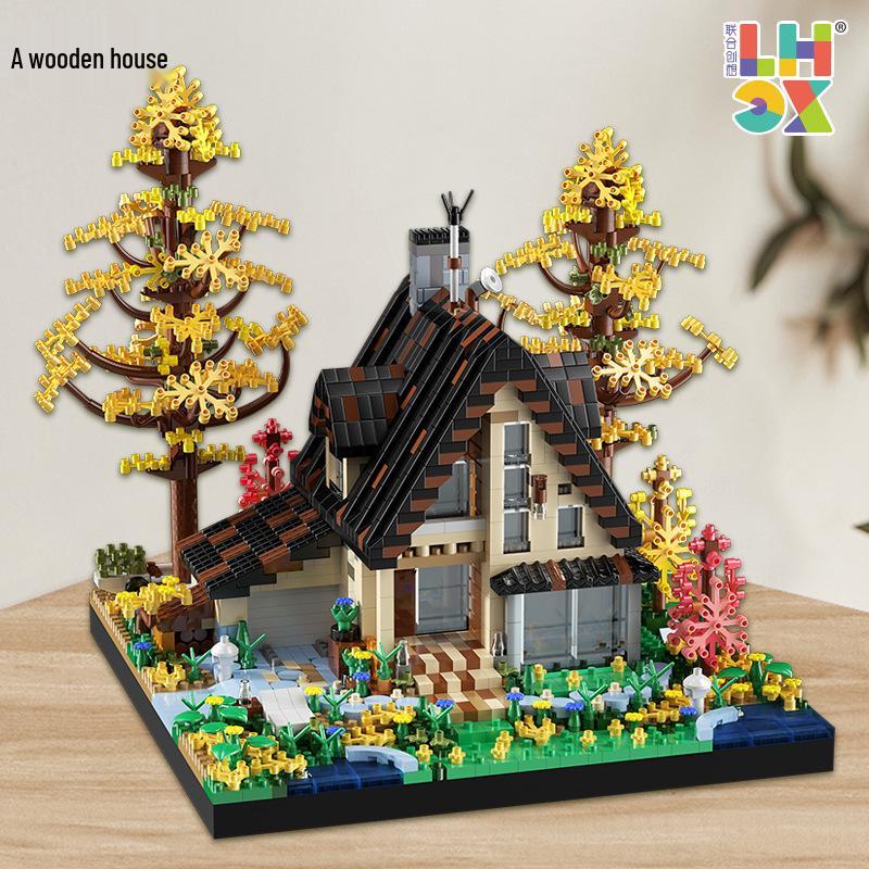 Lego Jungle Wooden House Educational Building Blocks for Kids - Boys Villa Architecture Gift