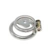 Stainless Steel Chastity Lock CB Lock for Men Penis Cage with Urinary Catheter Gay Slave Cock Ring Sex Toy Ball Stretcher