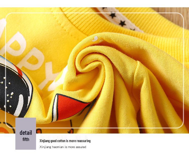 Autumn 2025 Pure Cotton Long-Sleeve Sweatshirt for Boys and Girls