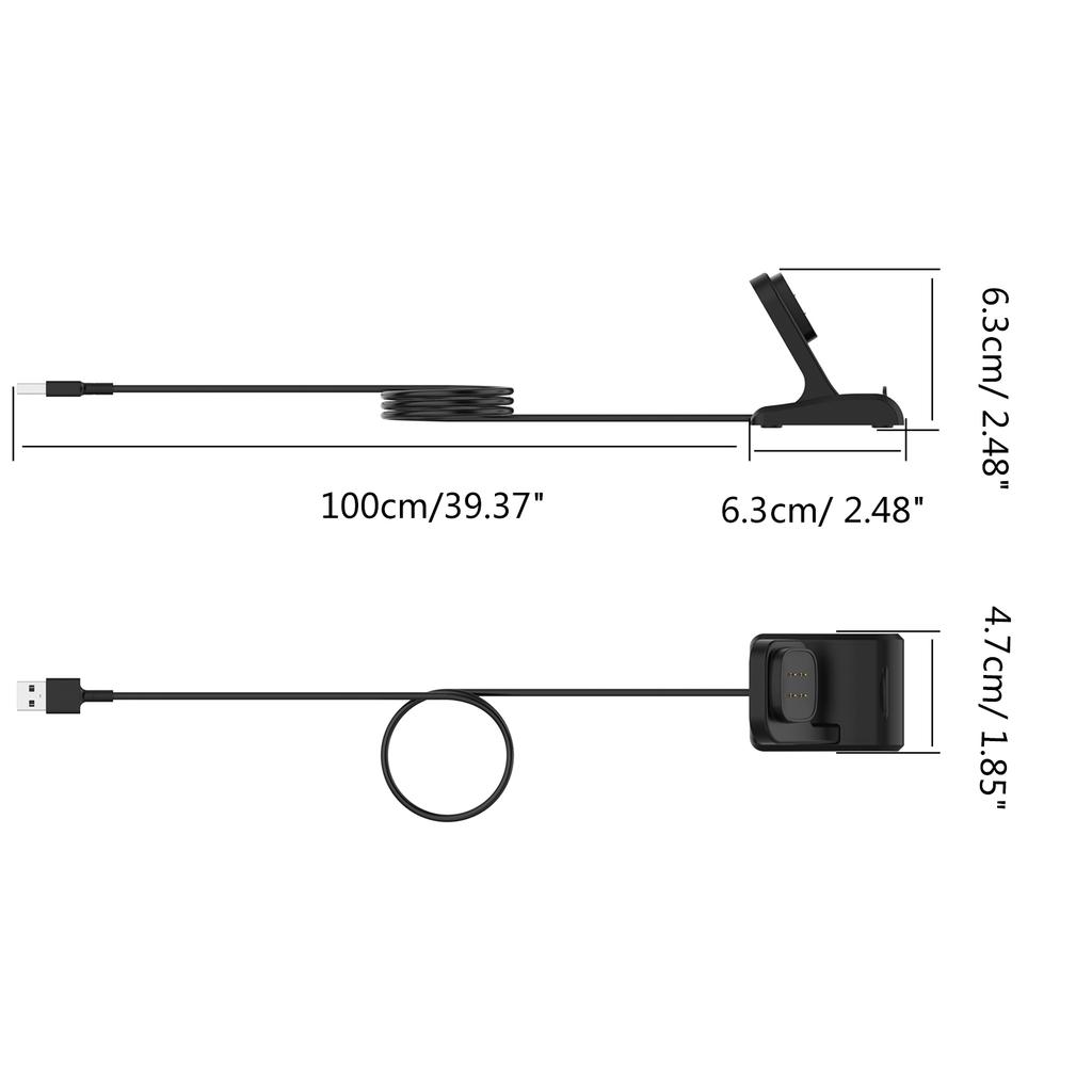 Replacement Charger for Fitbit versa4/3 Watch Gold Plated Pins and Magnets Design for Secure Charging Multiple protect