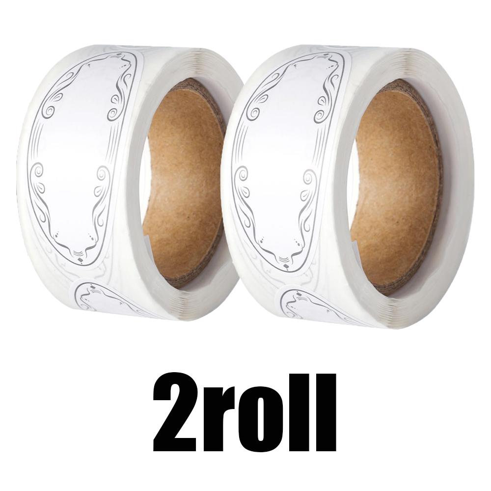 1-3roll Canning Labels Ellipse White Blank Paper Label For Kitchen Beverages Fruits Vegetables Fridge Storage Organizer Stickers