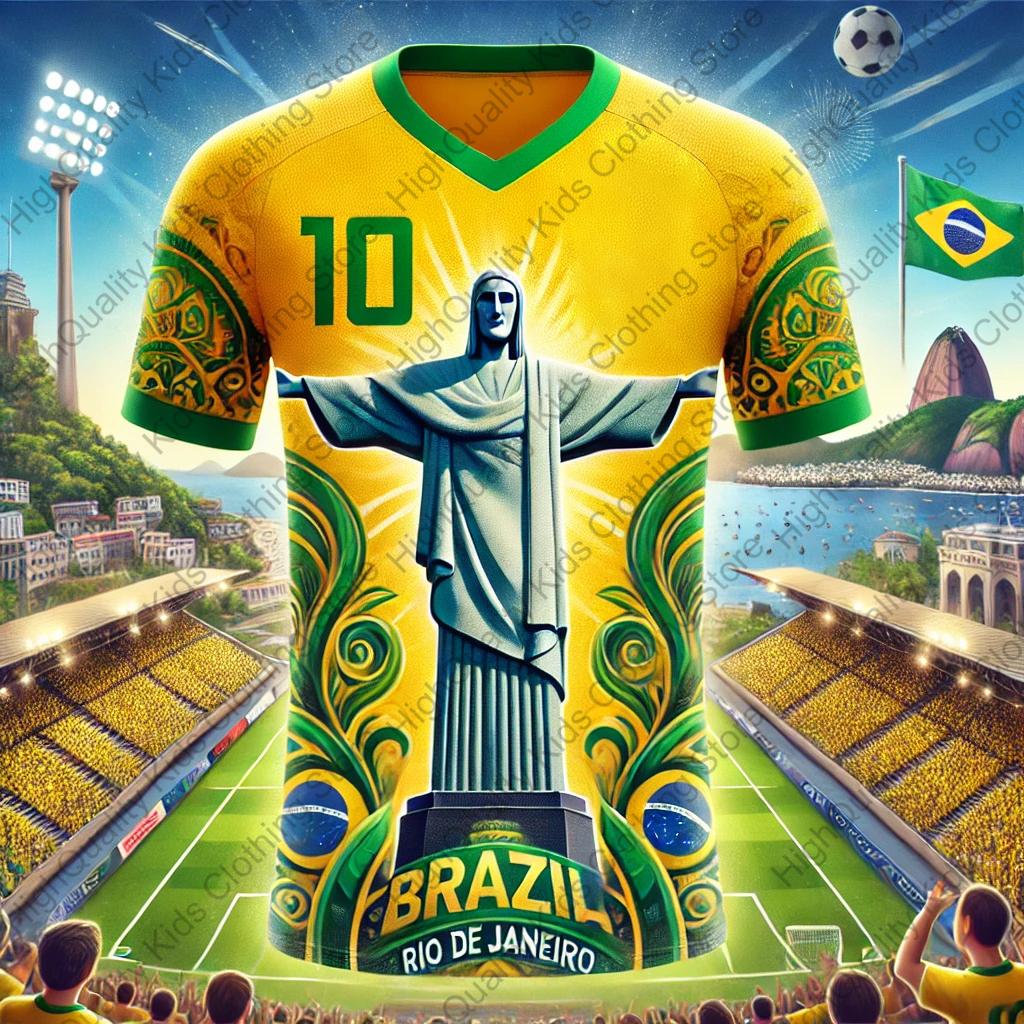 2025-26  New Arrival ChatGPT AI Brazil Jesus Jersey #10 Football Jersey For Adults Kids Summer Soccer Training Tops Clothing