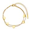 Jewelry Factory Supply Cross Border Stock Anti Fade Titanium Steel Female Bracelet Ins Fashion Heart Hand Ornaments Custom Logo