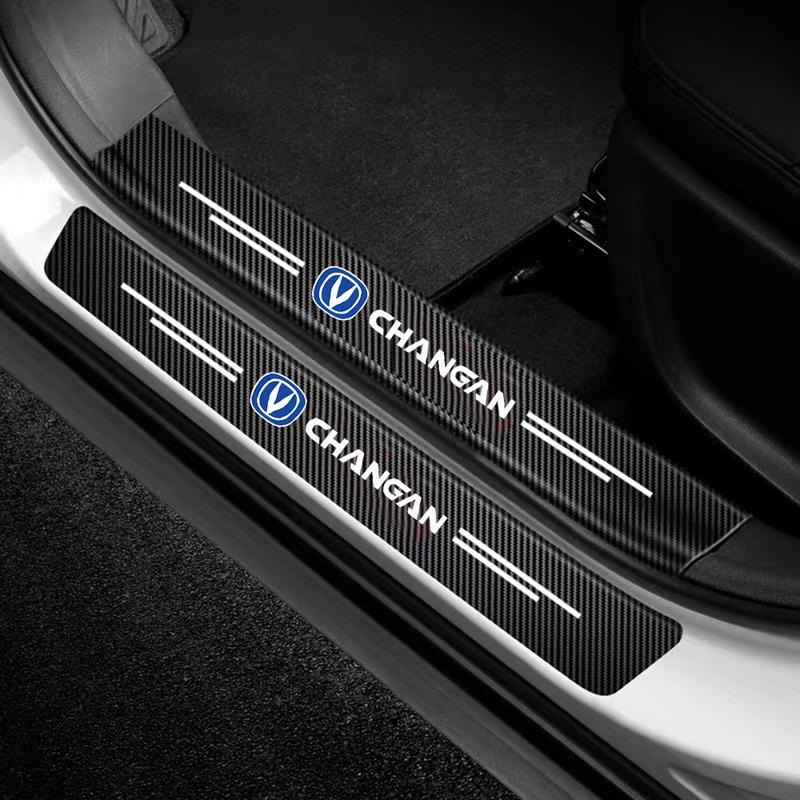 Car Door Sill Carbon Fiber Sticker Threshold Side Anti Scratch Waterproof Decal for Changan CS25 CS35 CS55 CS75 CS85 CS95