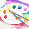 2PCS Kids DIY Painting Palette Plastic Nail Art Tray Graffiti Art Color Dish Children Craft Supplies