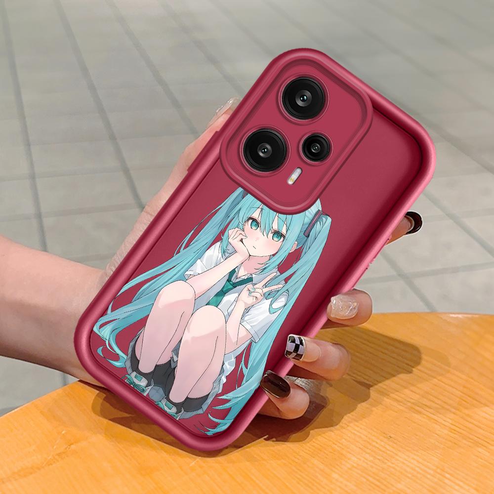 Model de imprimare cu scară pătrată din silicon moale Carcasă pentru telefon Acoperire completă Cameră cu protecție antișoc Carcasă din cauciuc pentru Xiaomi Redmi