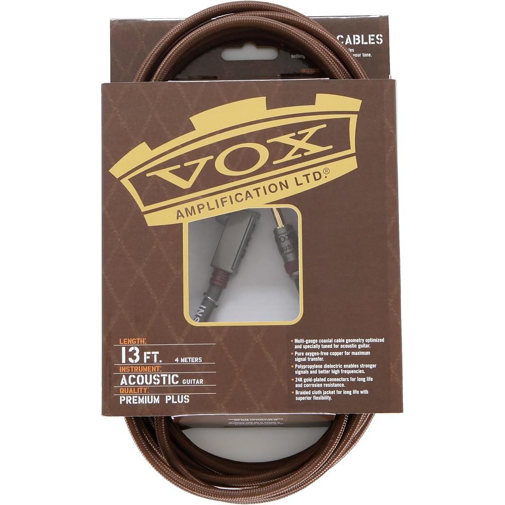 Vox VAC-13 4m Acoustic Guitar Shield Cable S-L Type