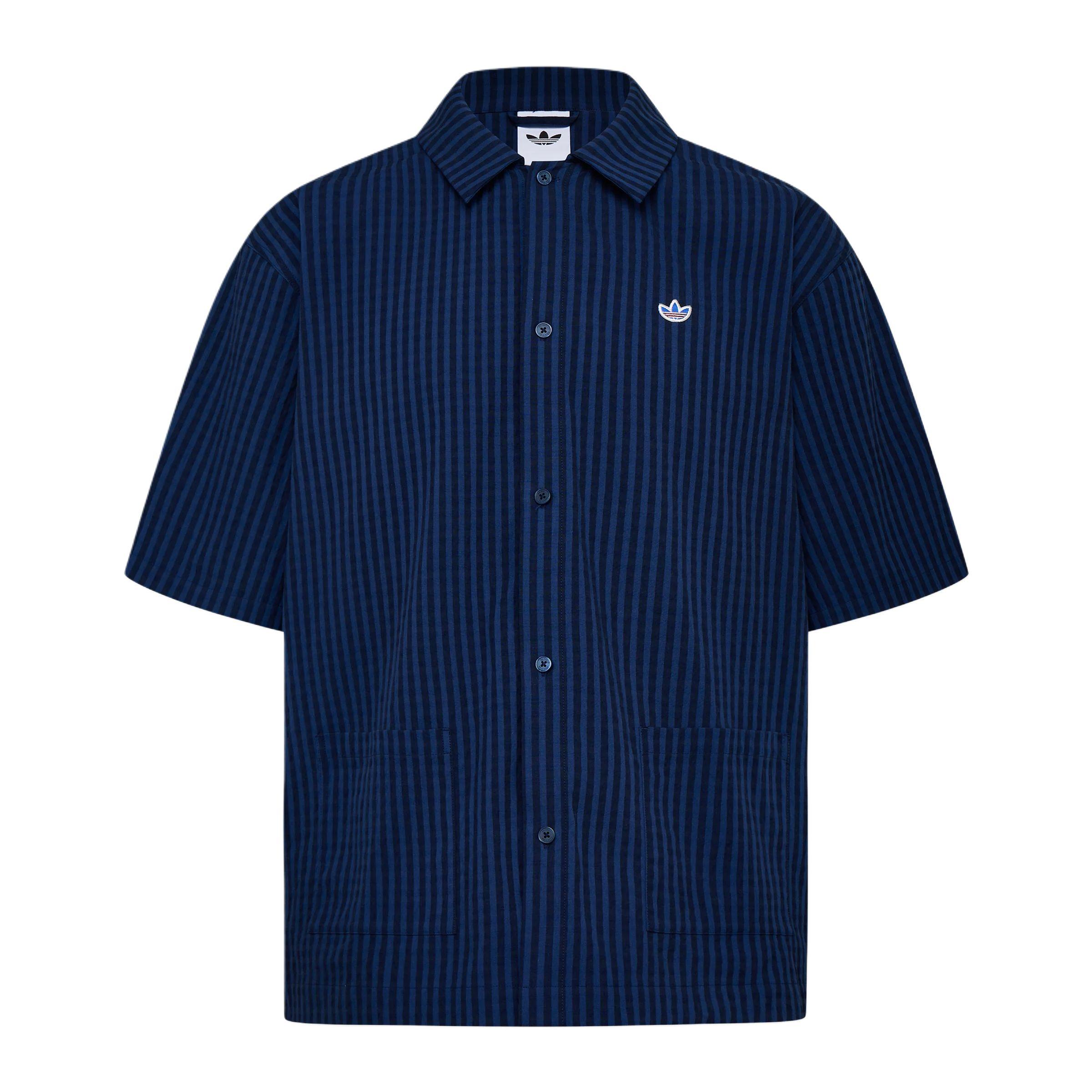 Adidas Originals Resort S Shirt 2 Striped Collar Sports Short Sleeve Shirt Men shirts KW8265 S
