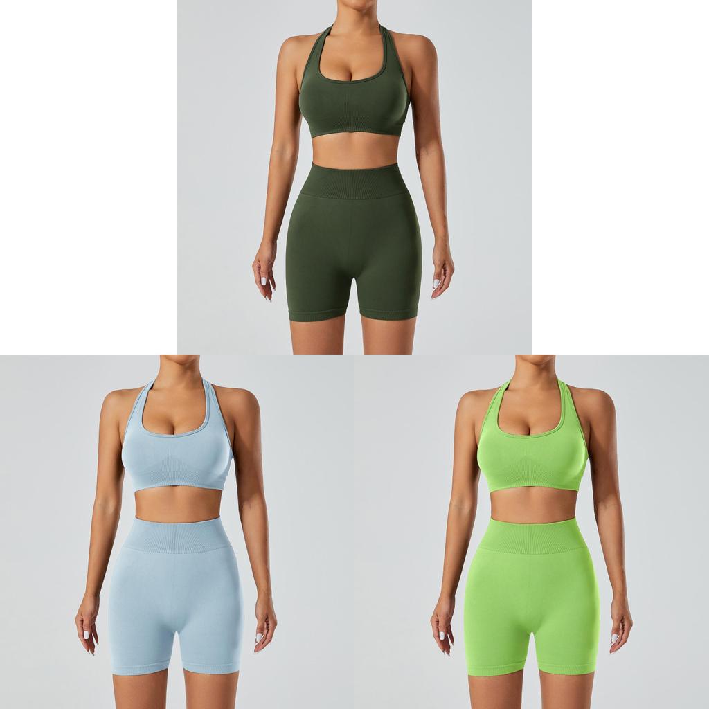 Seamless Yoga Set For Women With Quick Dry Fabric Perfect For Running And Fitness Activities