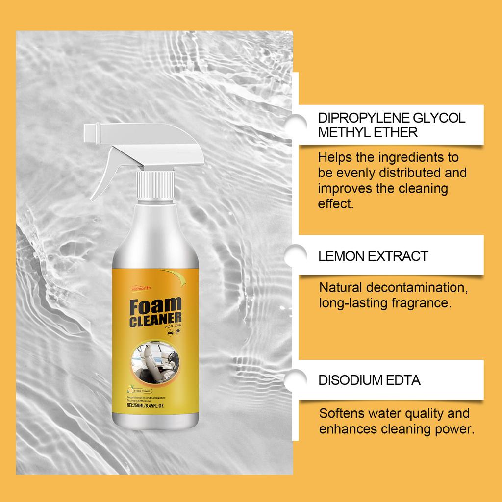 Multi-Purpose Foam Cleaner Spray Leather Cleaning Auto Home Surfaces Foam Cleaners Car Interior Surfaces Renovate Accessories