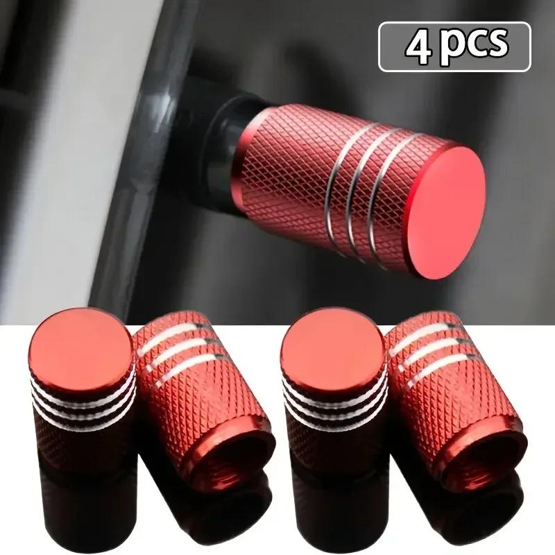 4Pcs/Set Universal Aluminum alloy Car Tire Valve Cap Dust Cover Car Tire Valve Stem Caps For qaz19 Lexus Volkswagen BWM Tesla Car