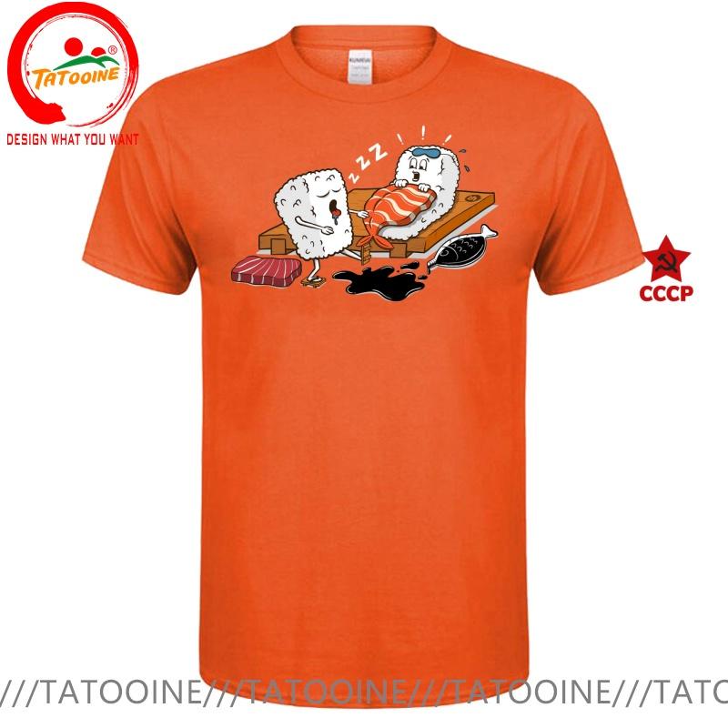 Funny Design Sleepwalking Sushi Sred Doublet Unisex Fashion Trendy Casual Clothing Stylish Tops Tee Shirt Leisure Tshirt Unisexs