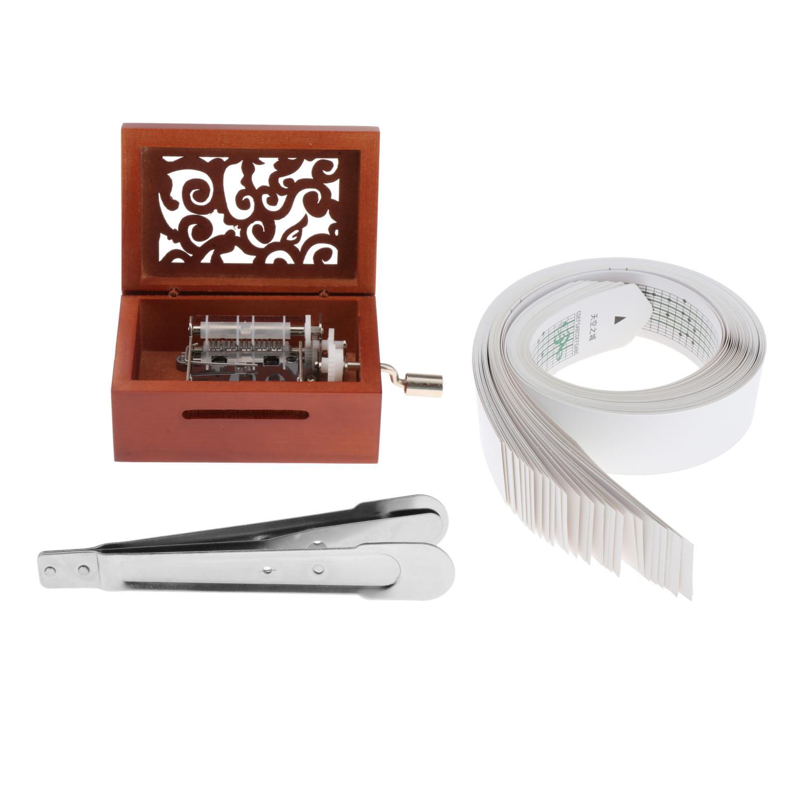 

DIY Hand Crank Music Box Movement + Hole Puncher + 16 Songs 15 Blank Tapes