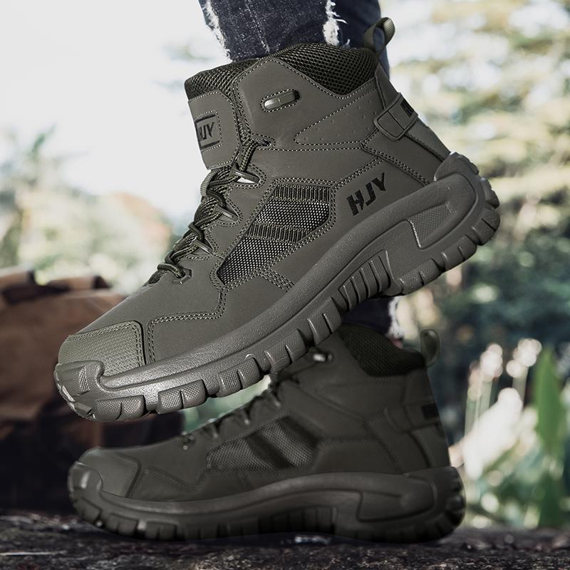 Military Running Shoes Ankle Boots Men Outdoor Climbing Shoes Man Boots Winter Thickness Shoes for Men Mens Desert Boots