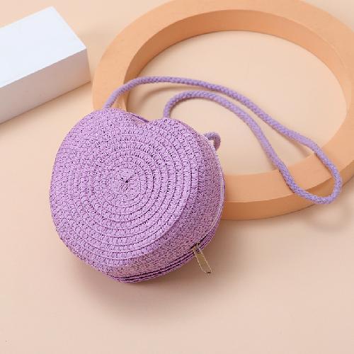 Straw Bag Seaside Beach Woven Bag 2025 New Love Children's Bag Female Cute Straw Bag Mini Vacation Style