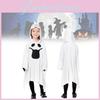 White Ghost Cosplay Costume For Kids With Elegant Gloves Perfect For Halloween Festivities