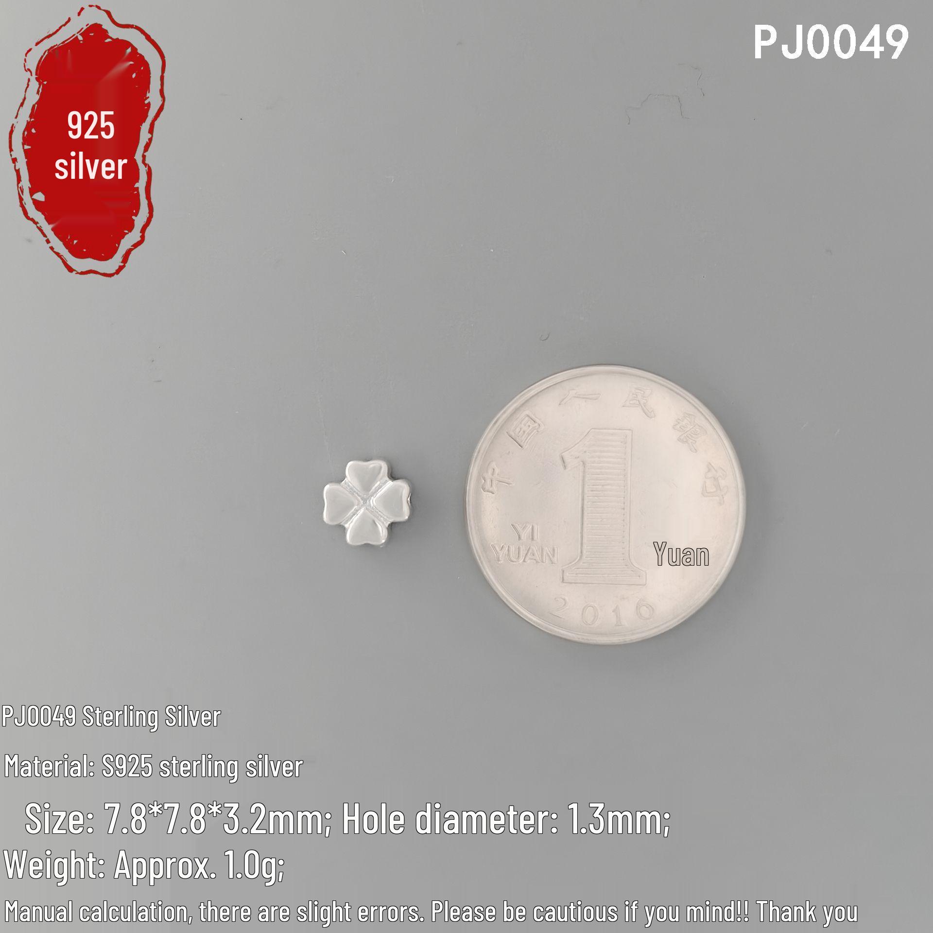 Sterling Silver Four-Leaf Clover DIY Jewelry Material