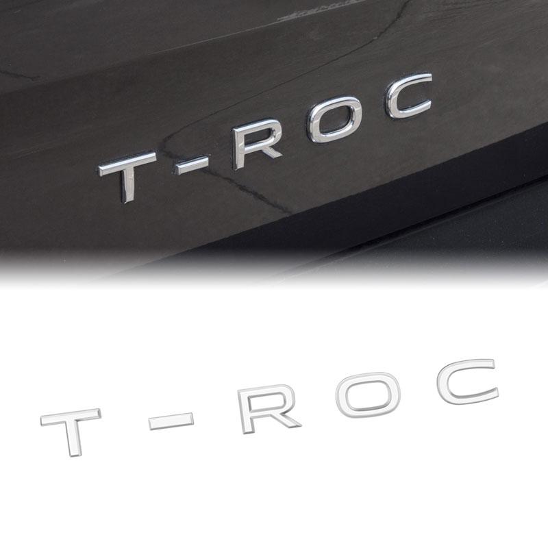 Auto-Styling 3D ABS-Kunststoff TROC T-ROC Logo Auto Seitenkotflügel Heckklappe Emblem Abzeichen Aufkleber Dekoration Auto Zubehör