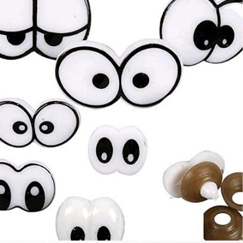 New 10PCS Cartoon Plastic Toy Eye Safety Toy Eyes & Soft Washer for DIY Plush Doll Findings Amigurumi Crochet and Diy Clay Decor